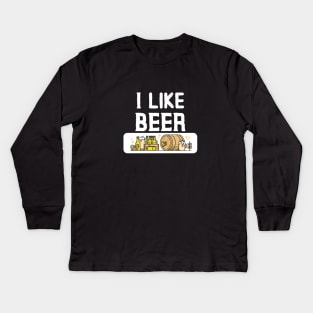 I Like Beer Kids Long Sleeve T-Shirt